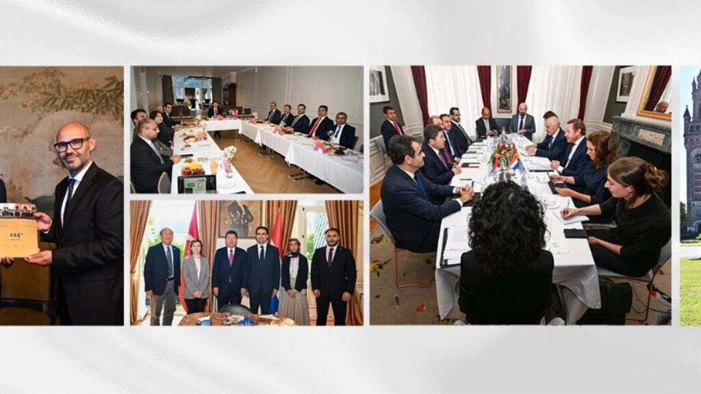 59d7d87bfad34cfbba0eca7c52d5845e Bakan Tunc Turkiyenin Lahey Buyukelciligini ziyaret etti